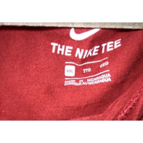 NEW NIKE NCAA STANFORD UNIVERSITY "Logo Tee" MEN'S MAROON WHITE T-SHIRT 2XL - Picture 2 of 3